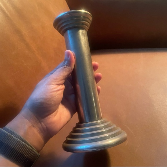 Silver metal candlestick holder candle holder - Picture 7 of 8